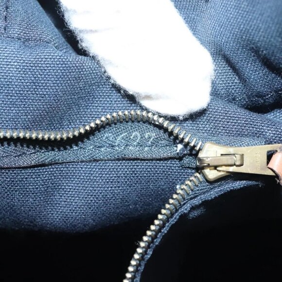 HERMES Fourre Tout MM Hand Bag Canvas Navy Auth ti3265 - Picture 15 of 16